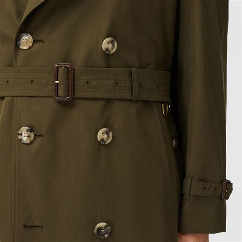 burberry military khaki short trench coat